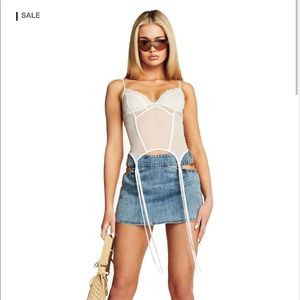 white i am gia nicole corset top